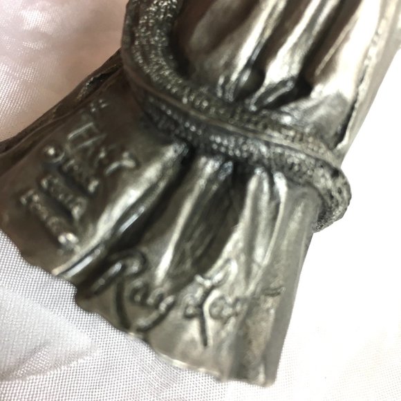 PERTH Pewter Wizard w/ Dragon – Book & Crystal Ball Figurine Vintage - Picture 15 of 15